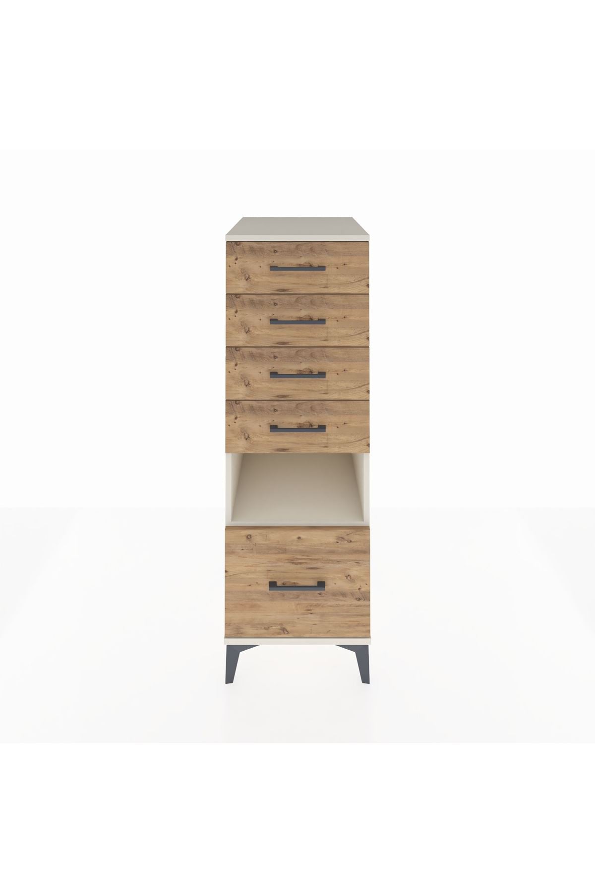 Kronos Dolap Tek Raflı 5 Çekmeceli 44x59x134 Aytaşı-Çam