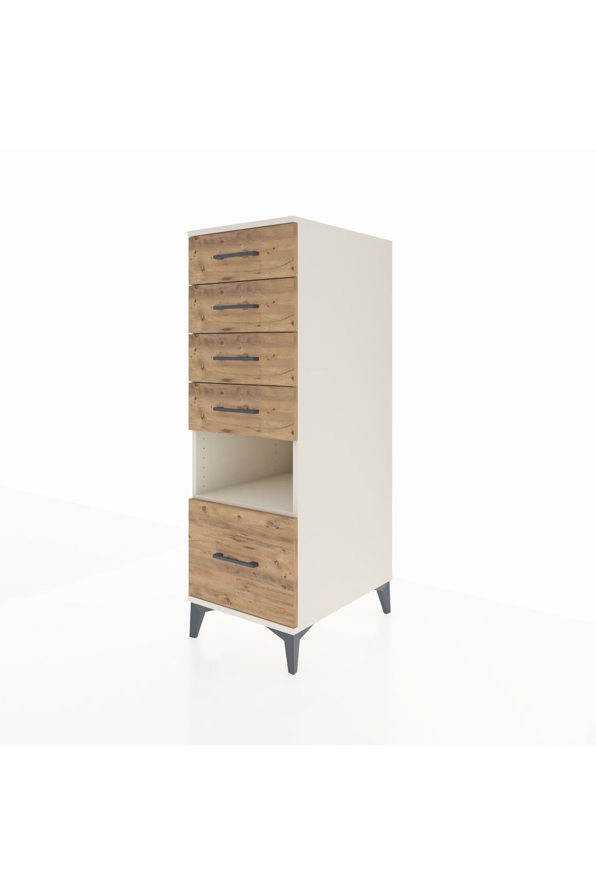Kronos Dolap Tek Raflı 5 Çekmeceli 44x59x134 Aytaşı-Çam