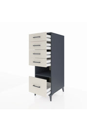 Kronos Dolap Tek Raflı 5 Çekmeceli 44x59x134 Antrasit-Aytaşı