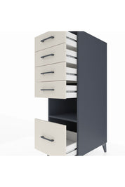 Kronos Dolap Tek Raflı 5 Çekmeceli 44x59x134 Antrasit-Aytaşı