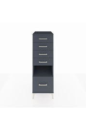 Kronos Dolap Tek Raflı 5 Çekmeceli 44x59x134 Antrasit-Antrasit
