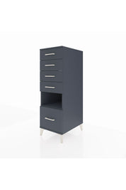 Kronos Dolap Tek Raflı 5 Çekmeceli 44x59x134 Antrasit-Antrasit