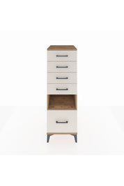 Kronos Dolap Tek Raflı 5 Çekmeceli 44x59x134 Çam-Aytaşı