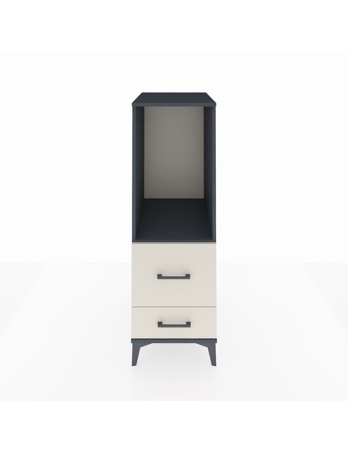 Kronos Dolap Tek Raflı 2 Çekmeceli 44x59x134 Antrasit-Aytaşı