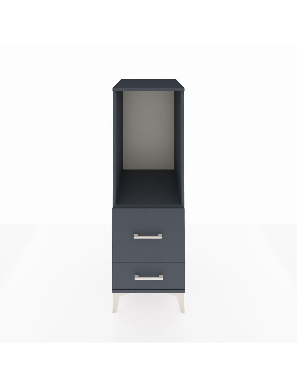 Kronos Dolap Tek Raflı 2 Çekmeceli 44x59x134 Antrasit-Antrasit