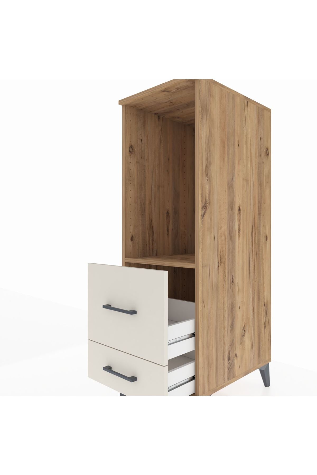 Kronos Dolap Tek Raflı 2 Çekmeceli 44x59x134 Çam-Aytaşı