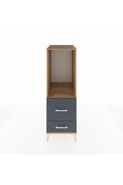 Kronos Dolap Tek Raflı 2 Çekmeceli 44x59x134 Çam-Antrasit