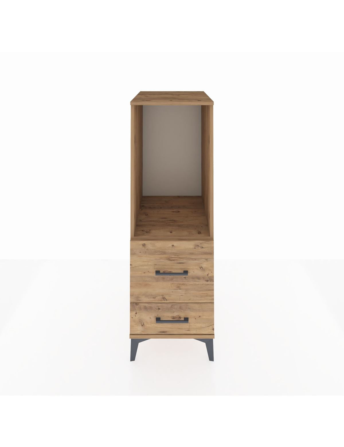 Kronos Dolap Tek Raflı 2 Çekmeceli 44x59x134 Çam-Çam