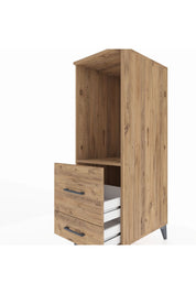 Kronos Dolap Tek Raflı 2 Çekmeceli 44x59x134 Çam-Çam