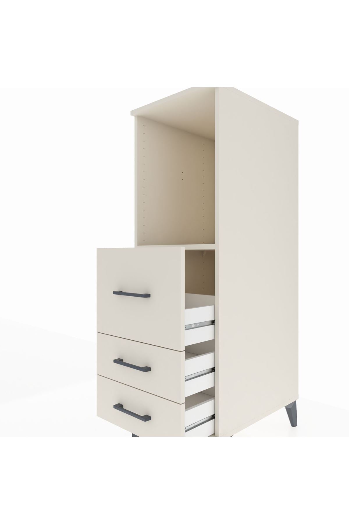 Kronos Dolap Tek Raflı 3 Çekmeceli 44x59x134 Aytaşı-Aytaşı