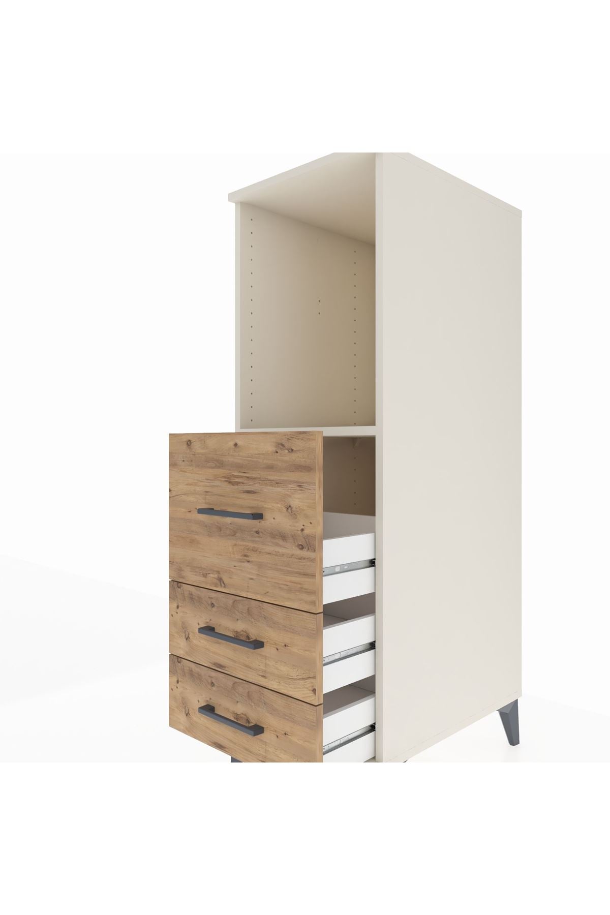 Kronos Dolap Tek Raflı 3 Çekmeceli 44x59x134 Aytaşı-Çam