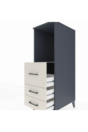 Kronos Dolap Tek Raflı 3 Çekmeceli 44x59x134 Antrasit-Aytaşı