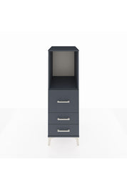 Kronos Dolap Tek Raflı 3 Çekmeceli 44x59x134 Antrasit-Antrasit
