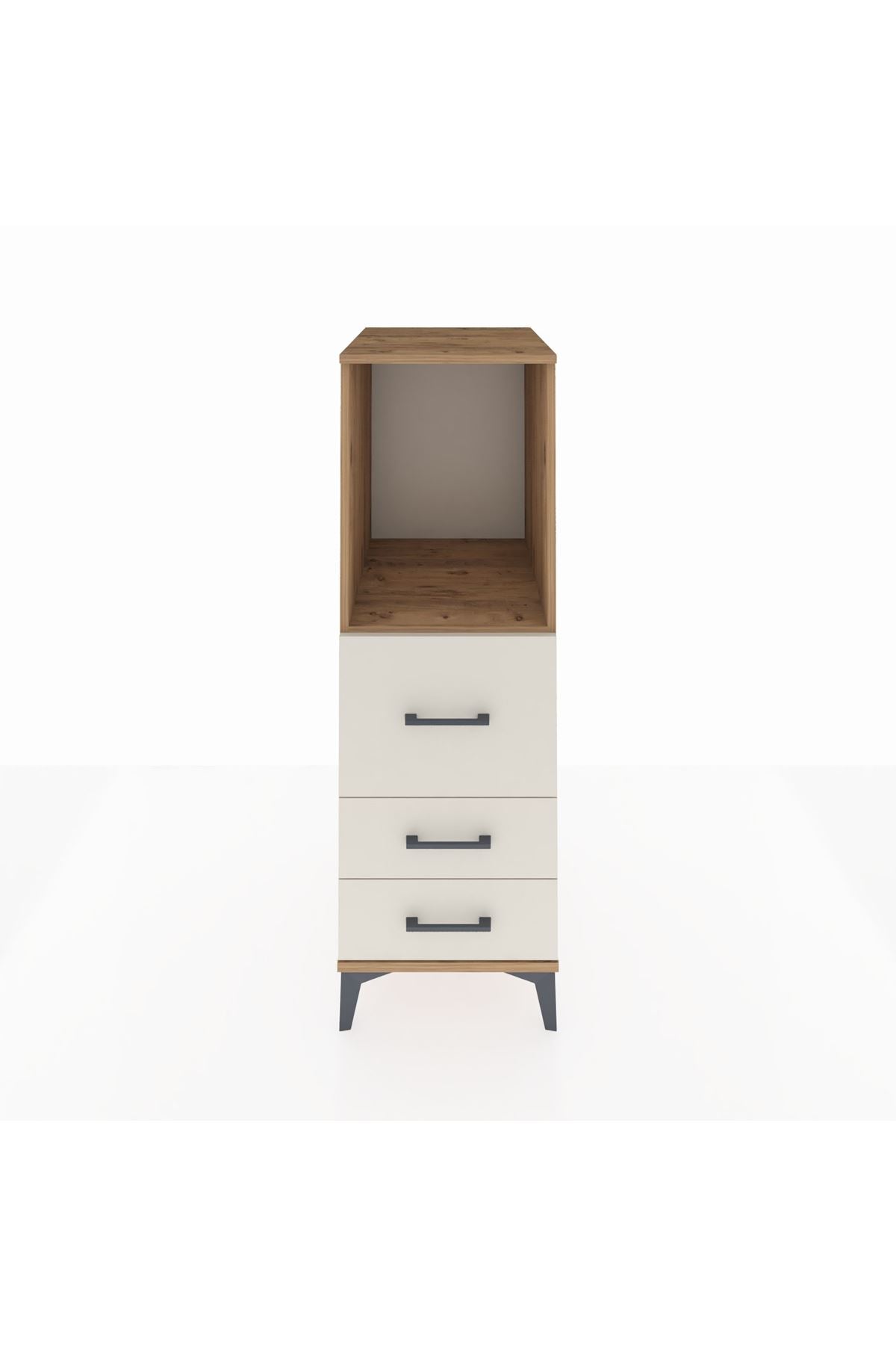 Kronos Dolap Tek Raflı 3 Çekmeceli 44x59x134 Çam-Aytaşı