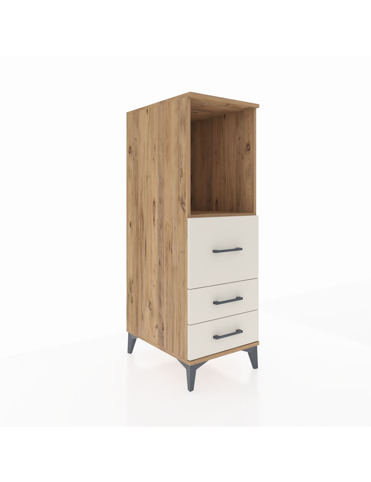 Kronos Dolap Tek Raflı 3 Çekmeceli 44x59x134 Çam-Aytaşı