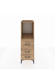 Kronos Dolap Tek Raflı 3 Çekmeceli 44x59x134 Çam-Çam