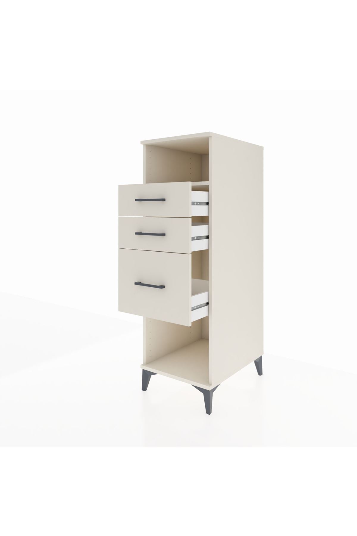 Kronos Dolap Tek Raflı 3 Çekmeceli 44x59x134 Aytaşı-Aytaşı