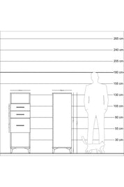 Kronos Dolap Tek Raflı 3 Çekmeceli 44x59x134 Aytaşı-Çam