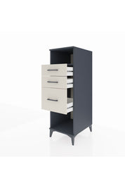 Kronos Dolap Tek Raflı 3 Çekmeceli 44x59x134 Antrasit-Aytaşı