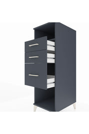 Kronos Dolap Tek Raflı 3 Çekmeceli 44x59x134 Antrasit-Antrasit