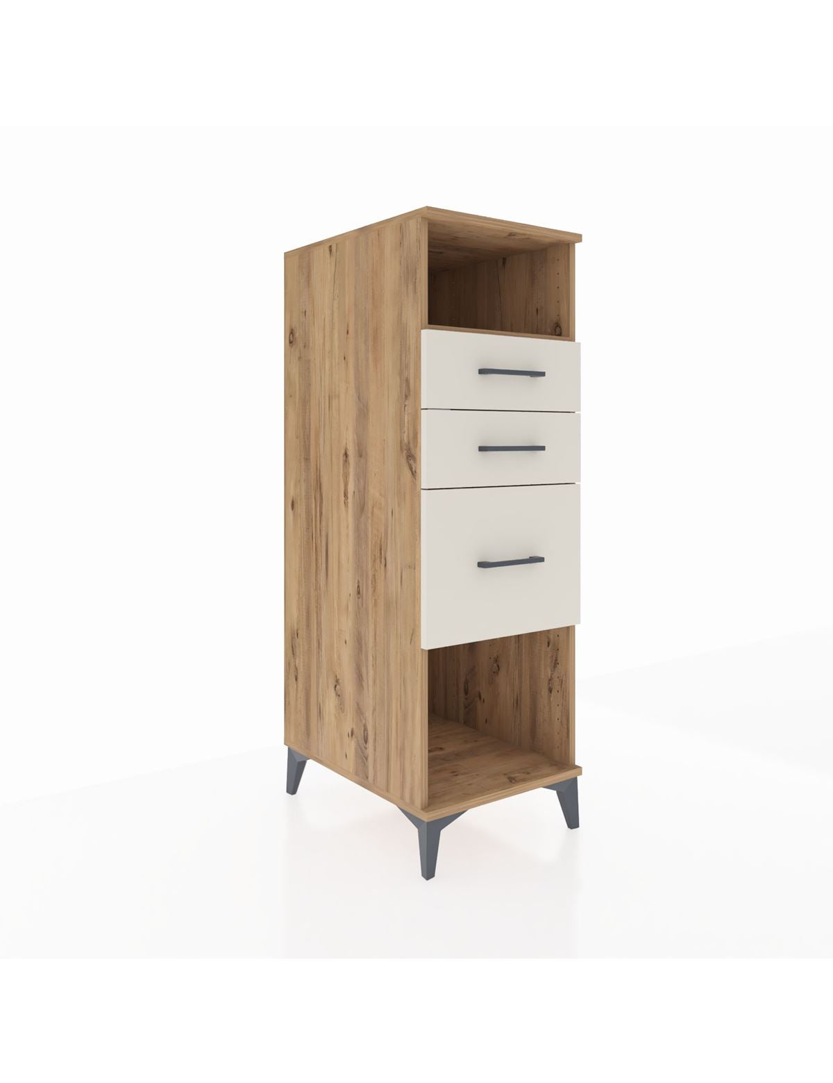 Kronos Dolap Tek Raflı 3 Çekmeceli 44x59x134 Çam-Aytaşı