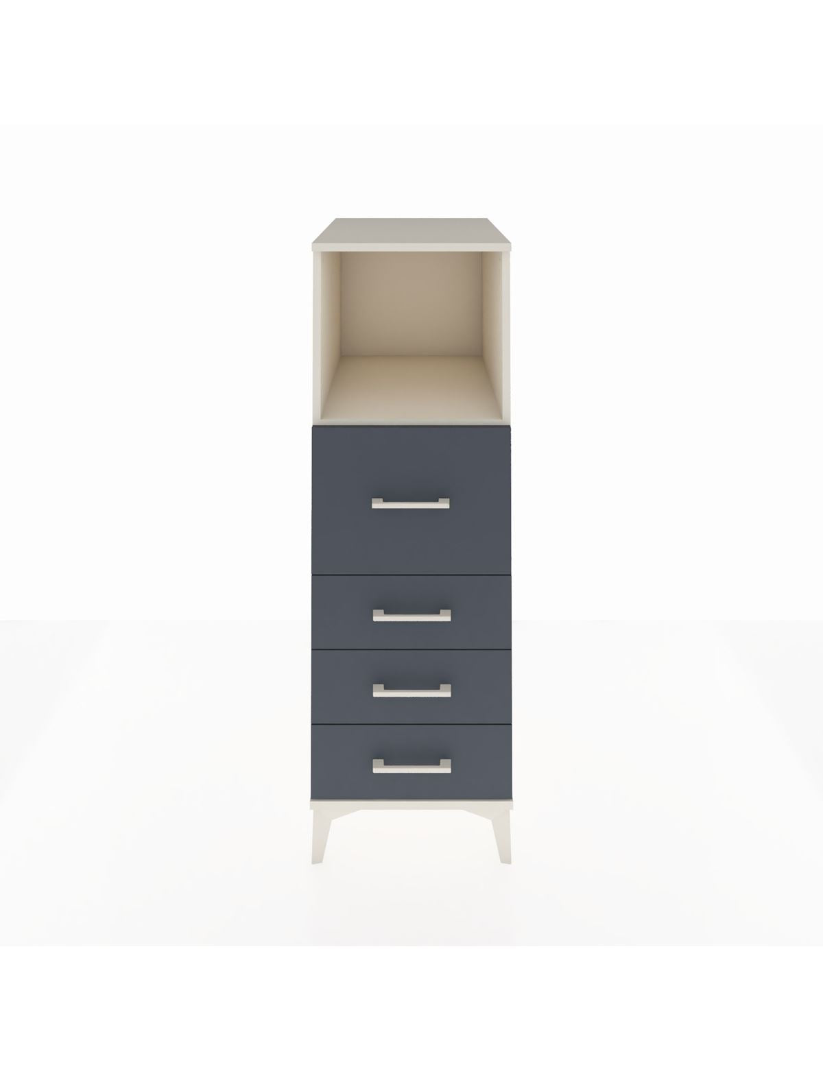 Kronos Dolap Tek Raflı 4 Çekmeceli 44x59x134 Aytaşı-Antrasit