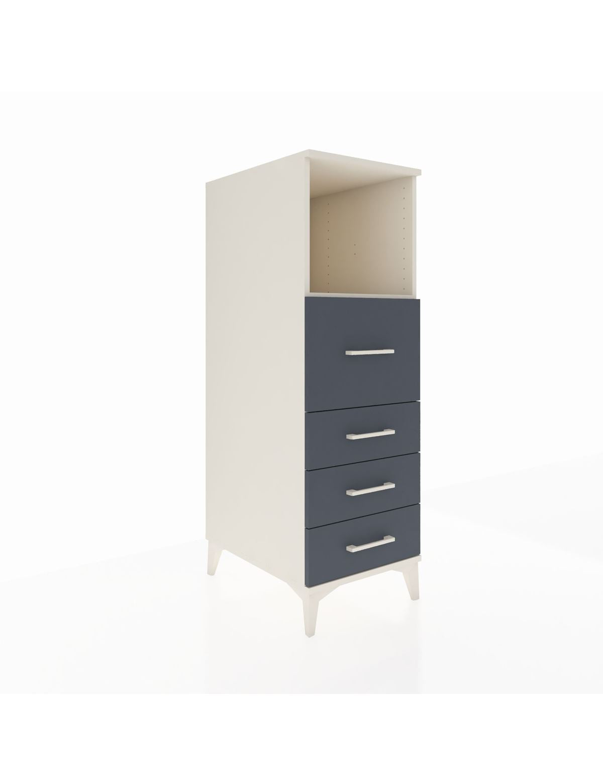 Kronos Dolap Tek Raflı 4 Çekmeceli 44x59x134 Aytaşı-Antrasit