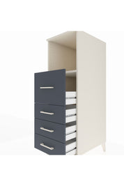 Kronos Dolap Tek Raflı 4 Çekmeceli 44x59x134 Aytaşı-Antrasit