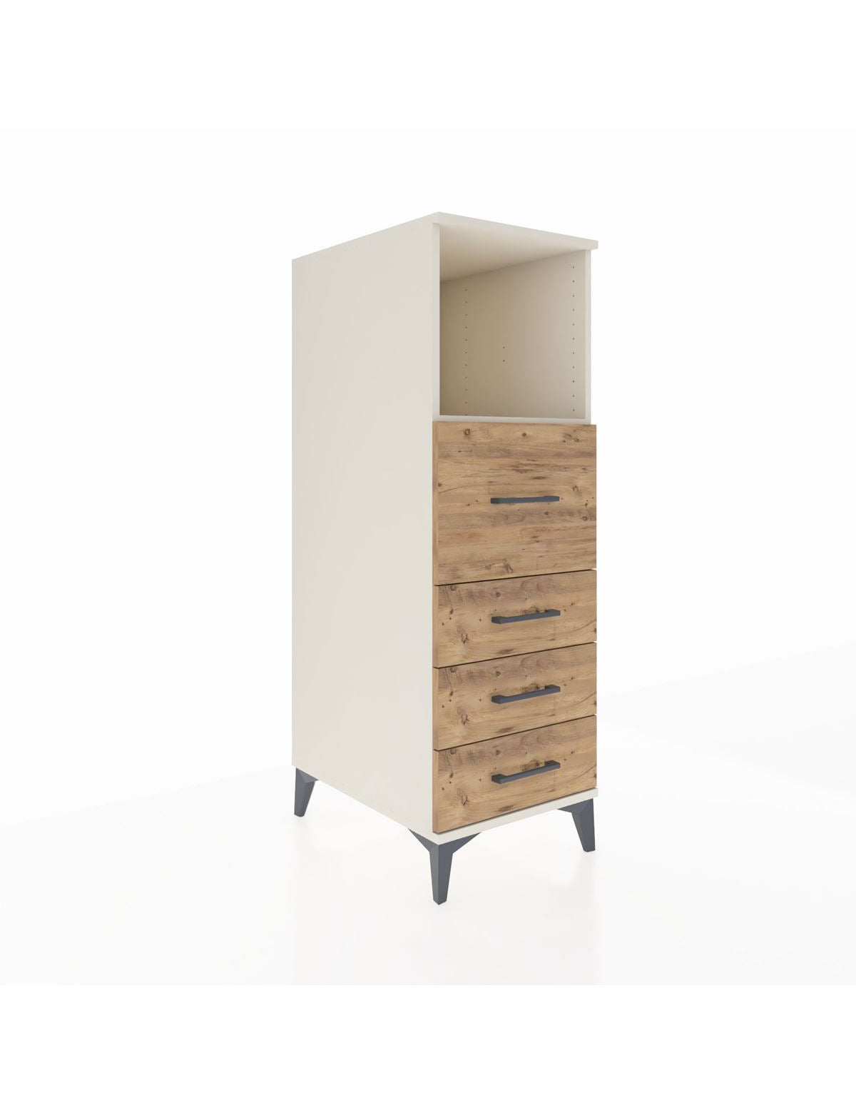 Kronos Dolap Tek Raflı 4 Çekmeceli 44x59x134 Aytaşı-Çam