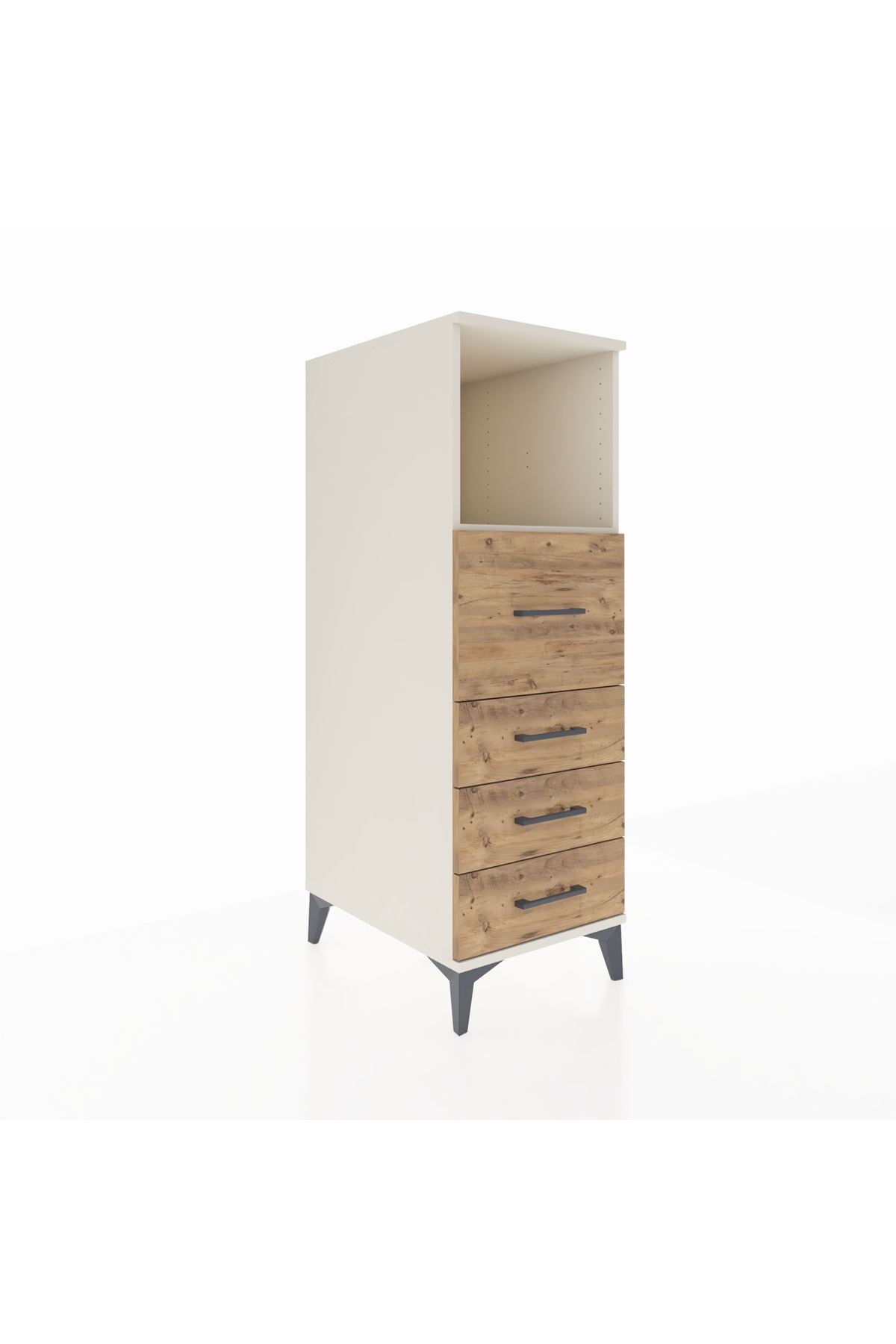 Kronos Dolap Tek Raflı 4 Çekmeceli 44x59x134 Aytaşı-Çam