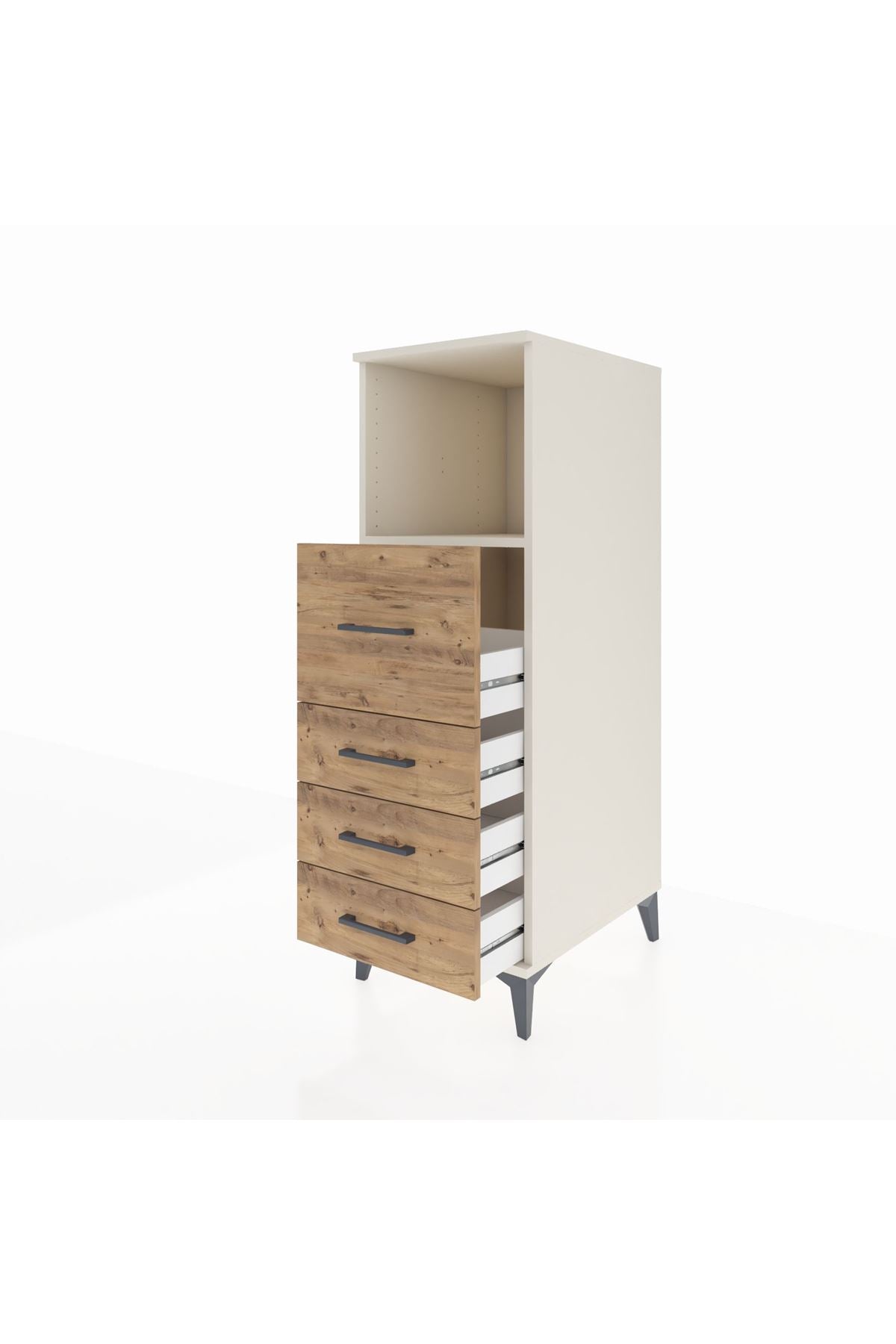 Kronos Dolap Tek Raflı 4 Çekmeceli 44x59x134 Aytaşı-Çam