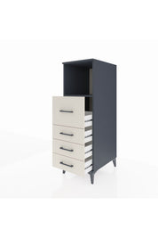 Kronos Dolap Tek Raflı 4 Çekmeceli 44x59x134 Antrasit-Aytaşı