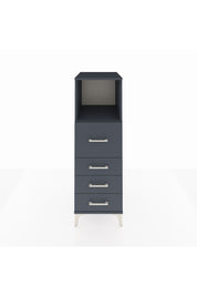 Kronos Dolap Tek Raflı 4 Çekmeceli 44x59x134 Antrasit-Antrasit
