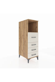 Kronos Dolap Tek Raflı 4 Çekmeceli 44x59x134 Çam-Aytaşı