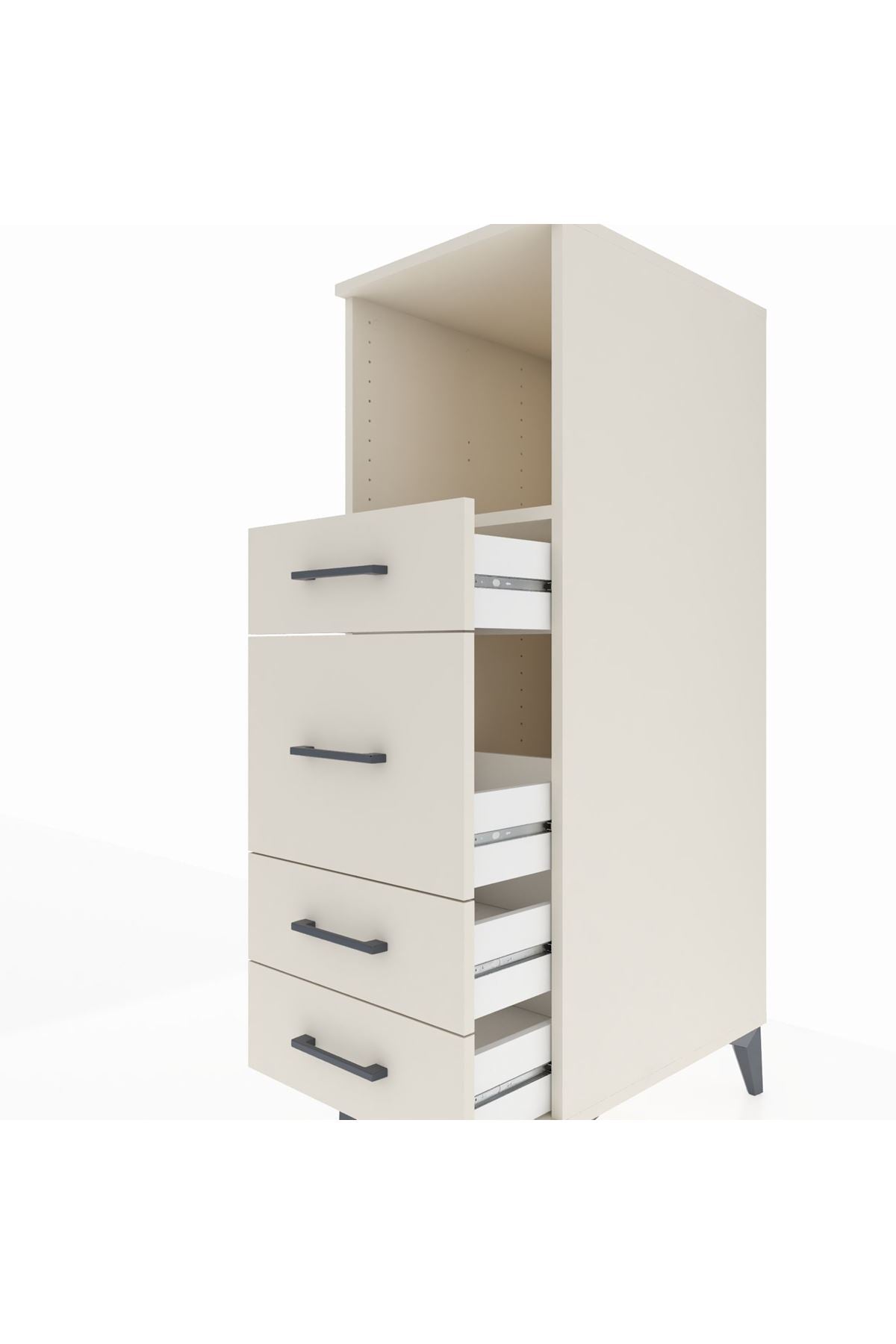 Kronos Dolap Tek Raflı 4 Çekmeceli 44x59x134 Aytaşı-Aytaşı