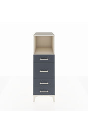 Kronos Dolap Tek Raflı 4 Çekmeceli 44x59x134 Aytaşı-Antrasit