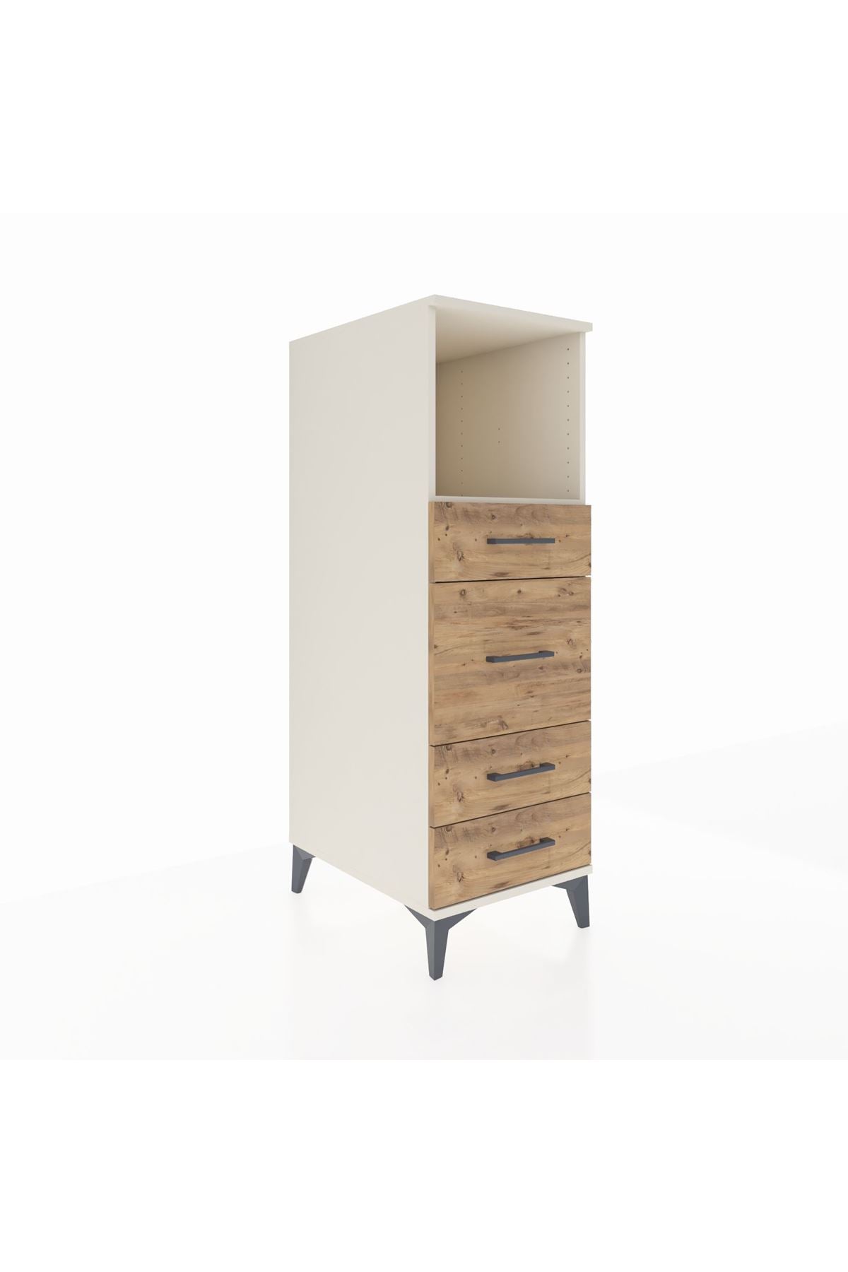 Kronos Dolap Tek Raflı 4 Çekmeceli 44x59x134 Aytaşı-Çam