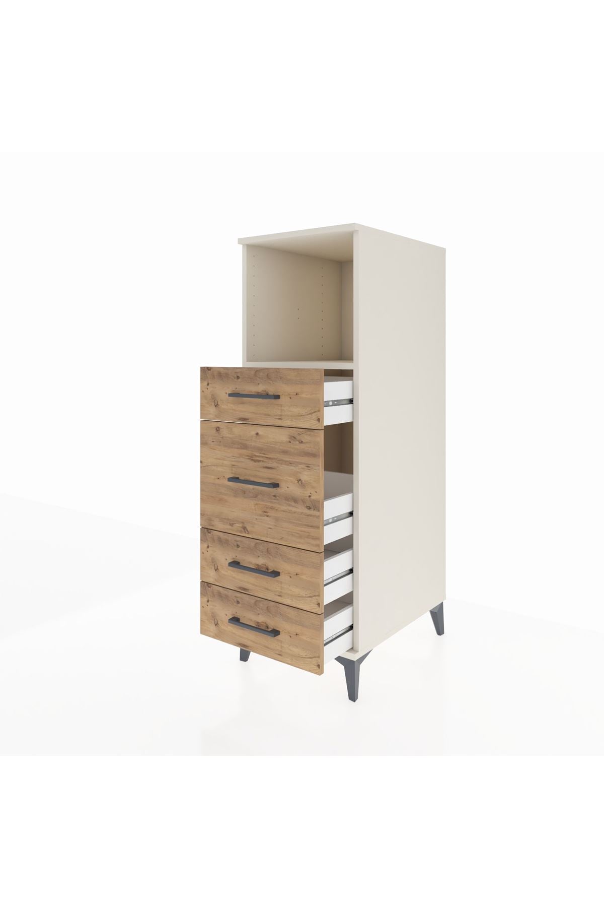 Kronos Dolap Tek Raflı 4 Çekmeceli 44x59x134 Aytaşı-Çam