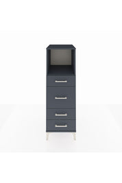 Kronos Dolap Tek Raflı 4 Çekmeceli 44x59x134 Antrasit-Antrasit