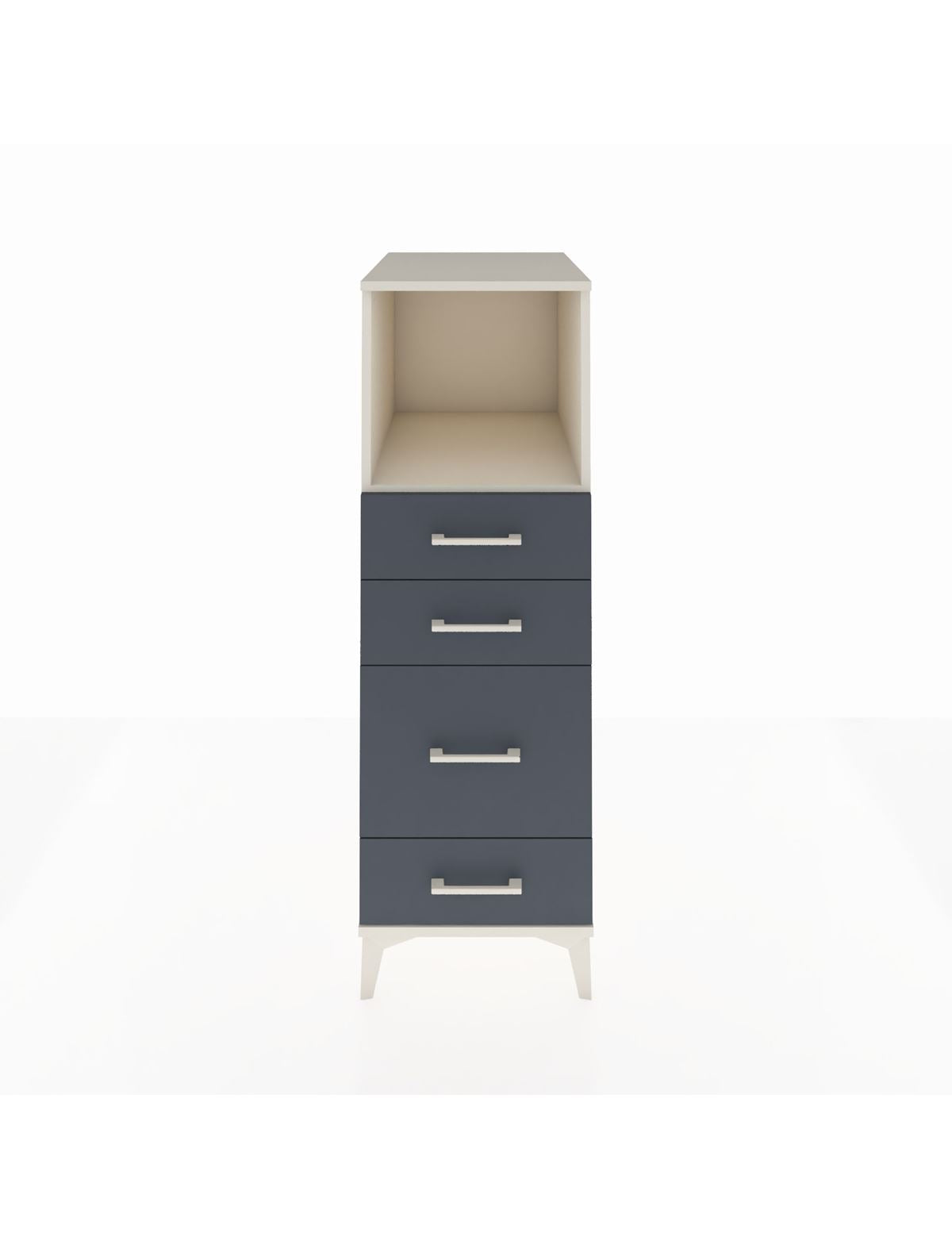 Kronos Dolap Tek Raflı 4 Çekmeceli 44x59x134 Aytaşı-Antrasit