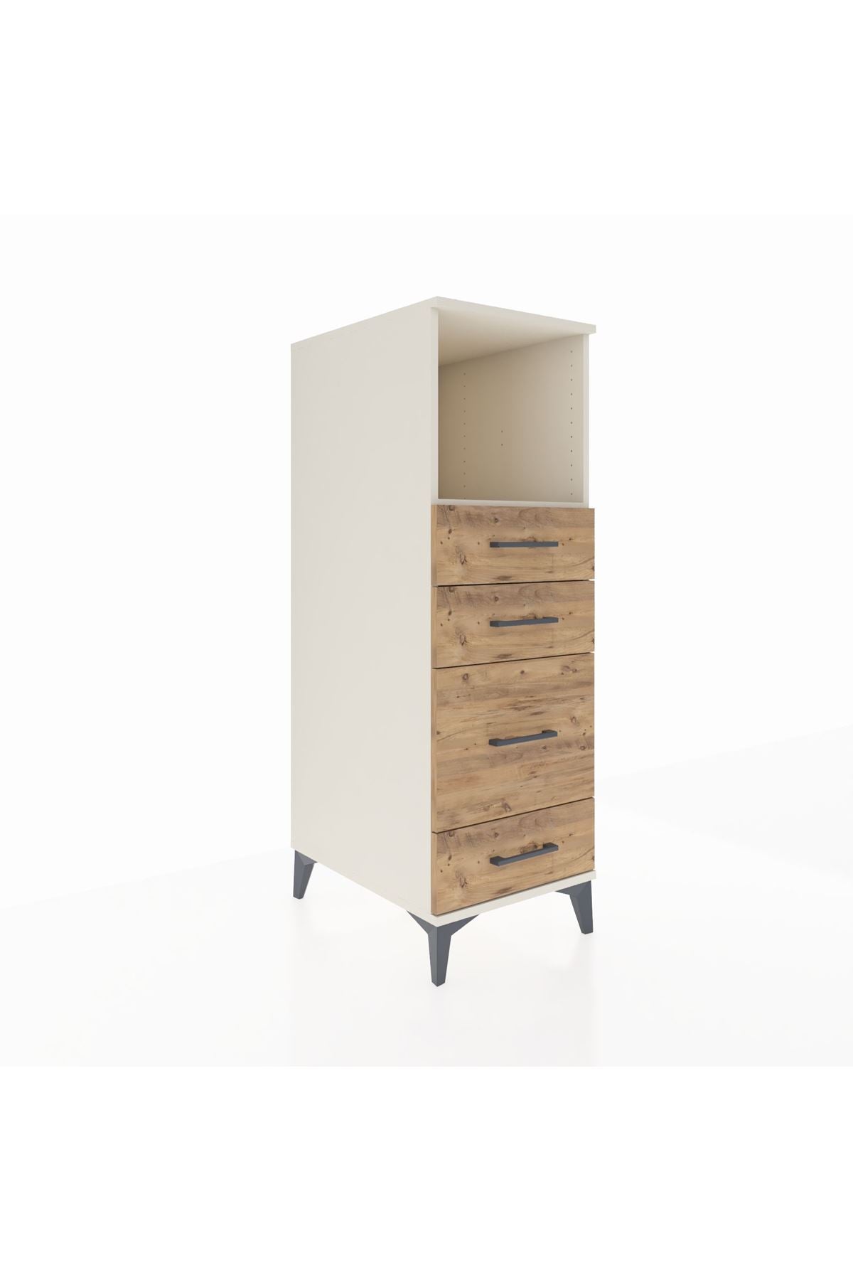 Kronos Dolap Tek Raflı 4 Çekmeceli 44x59x134 Aytaşı-Çam