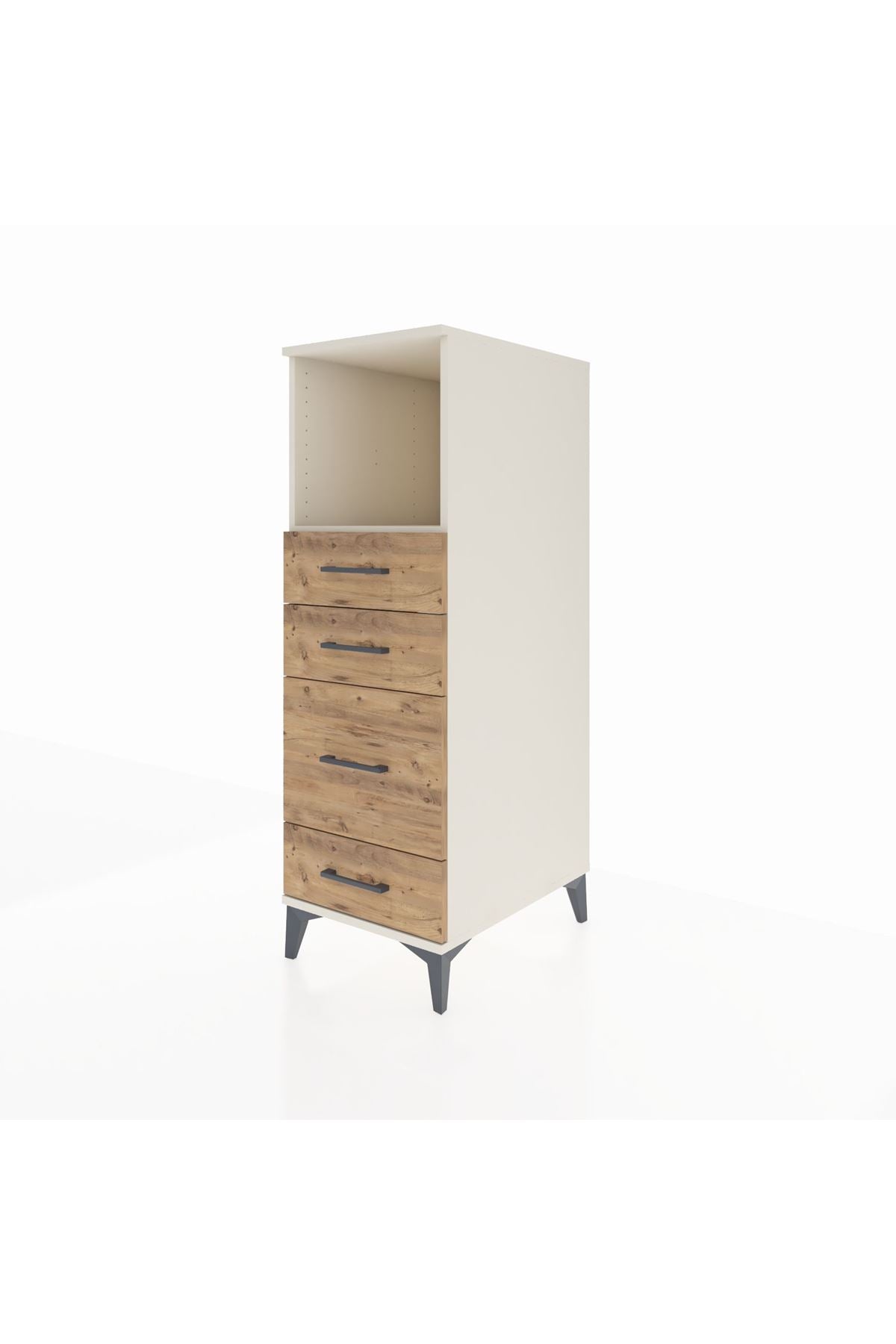 Kronos Dolap Tek Raflı 4 Çekmeceli 44x59x134 Aytaşı-Çam