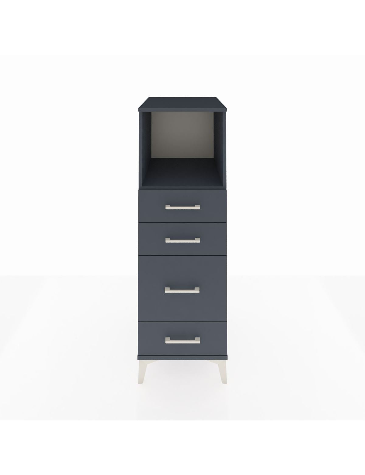 Kronos Dolap Tek Raflı 4 Çekmeceli 44x59x134 Antrasit-Antrasit