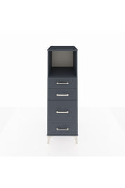 Kronos Dolap Tek Raflı 4 Çekmeceli 44x59x134 Antrasit-Antrasit