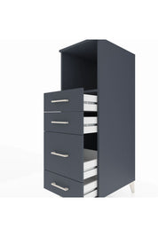 Kronos Dolap Tek Raflı 4 Çekmeceli 44x59x134 Antrasit-Antrasit