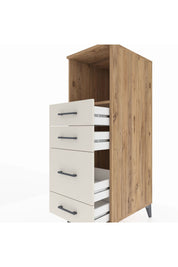 Kronos Dolap Tek Raflı 4 Çekmeceli 44x59x134 Çam-Aytaşı