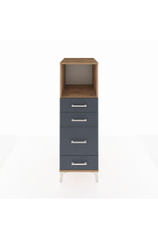 Kronos Dolap Tek Raflı 4 Çekmeceli 44x59x134 Çam-Antrasit