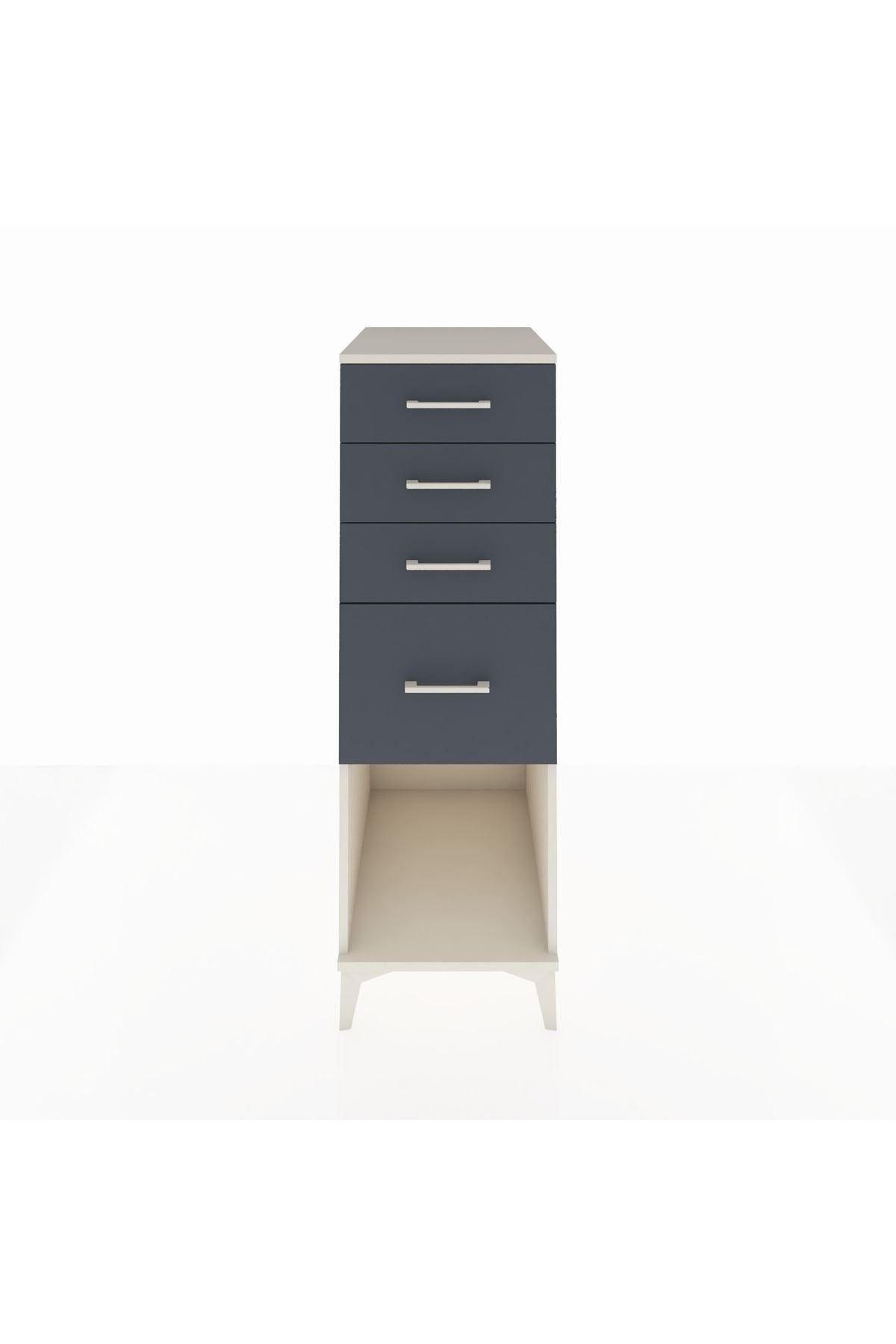 Kronos Dolap 4 Çekmeceli 44x59x134 Aytaşı-Antrasit