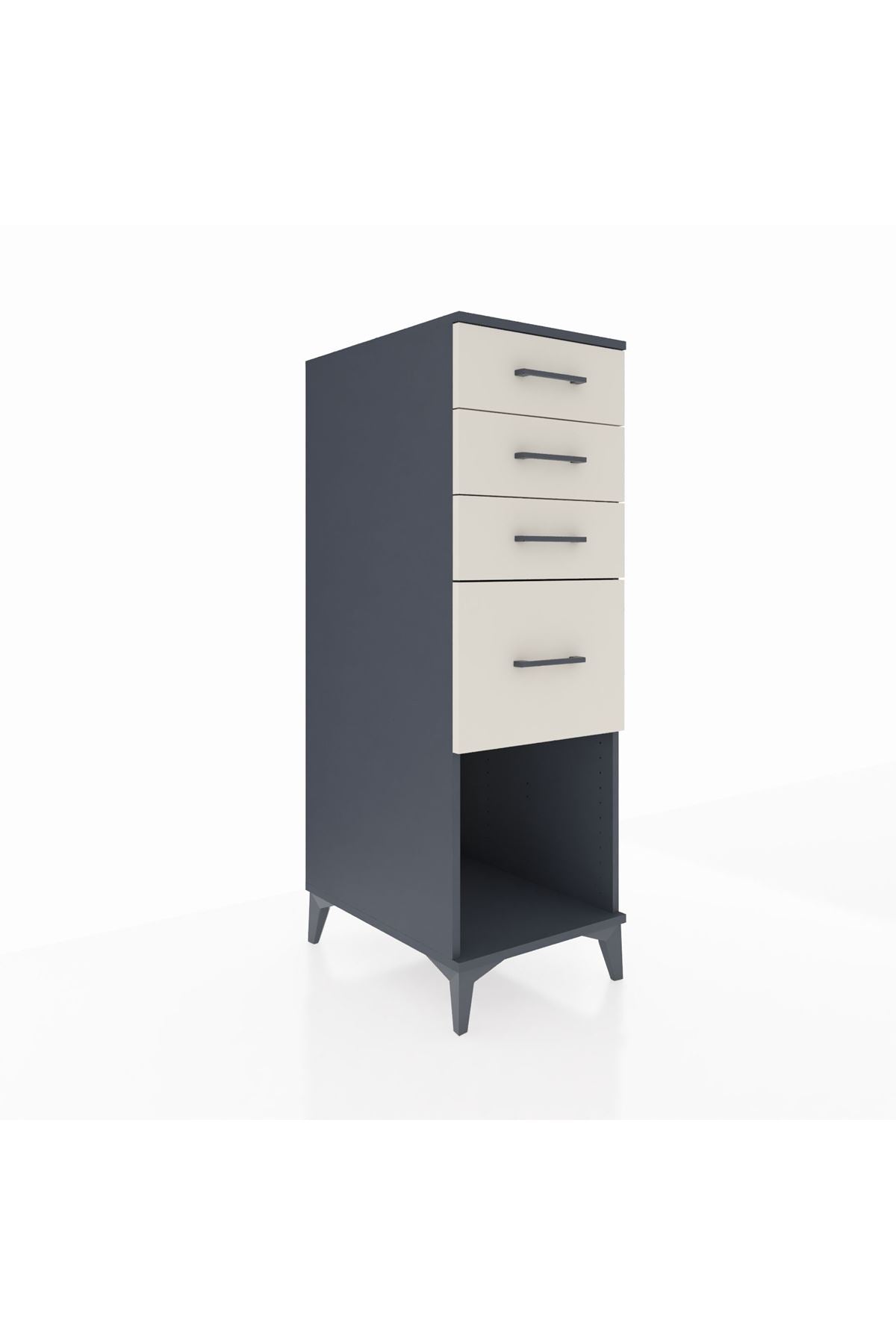 Kronos Dolap 4 Çekmeceli 44x59x134 Antrasit-Aytaşı