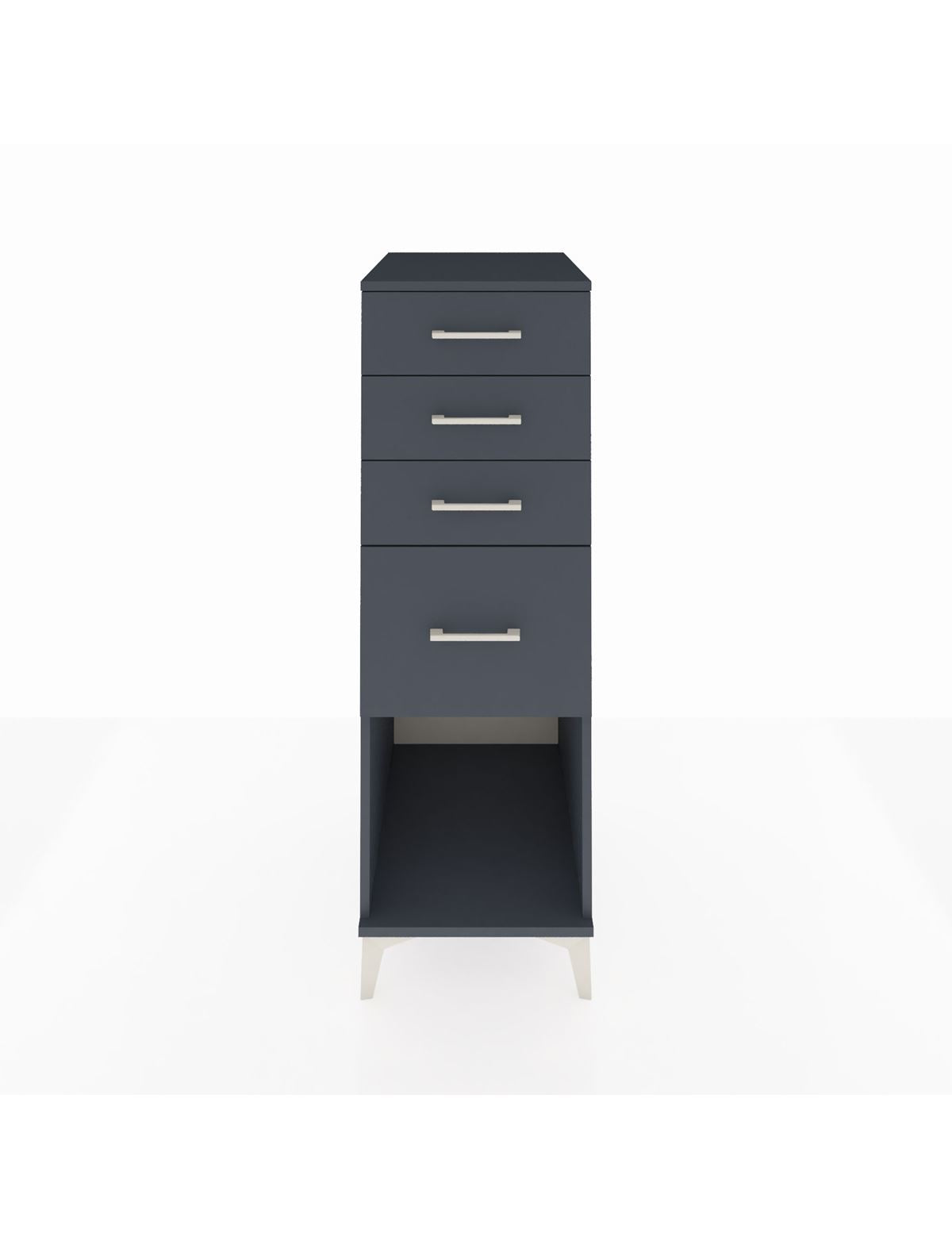 Kronos Dolap 4 Çekmeceli 44x59x134 Antrasit-Antrasit